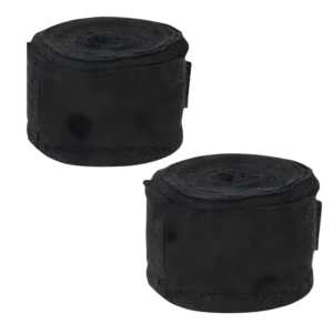 Rutuns 4.5 Meter Hand Wraps – Black Polyester Boxing Wraps for Wrist & Knuckle Support | Elastic, Breathable & Durable Training Wraps for Boxing, MMA (Pair)