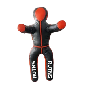Black & Red Boxing Training Dummy – Full Body Punching Practice Bag