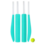 Rutns Cricket Kid Bat 18-Inch Plastic Cricket Bat for Kids, Lightweight Durable Bat for Toddlers, Beginners, Ideal for Age 3-5 Years Indoor & Outdoor Play with Tennis Ball (Cyan, Size-1 (Ages-2 to 5)