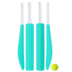 Rutns Cricket Kid Bat 18-Inch Plastic Cricket Bat for Kids, Lightweight Durable Bat for Toddlers, Beginners, Ideal for Age 3-5 Years Indoor & Outdoor Play with Tennis Ball (Cyan, Size-1 (Ages-2 to 5)